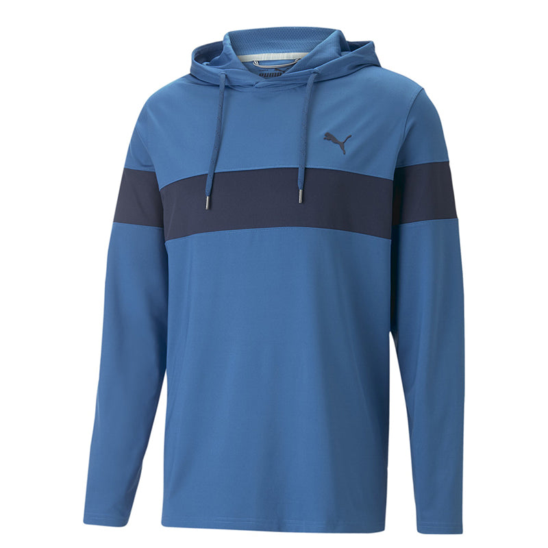 Sweat à capuche Mattr Colorblock Lake Blue-Navy Blazer Homme