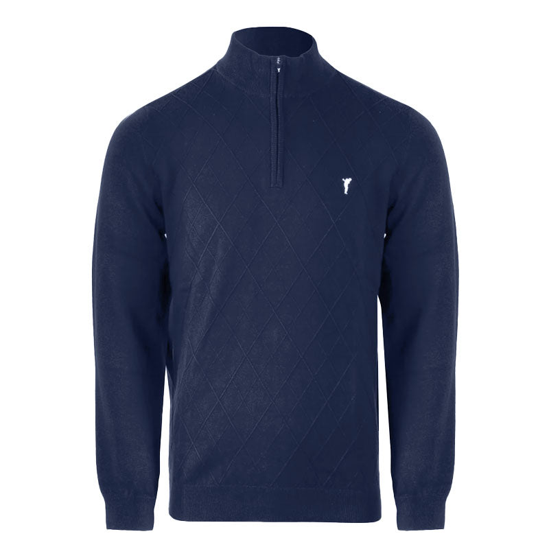 Pull The Firenze Argyle Troyer Navy Homme