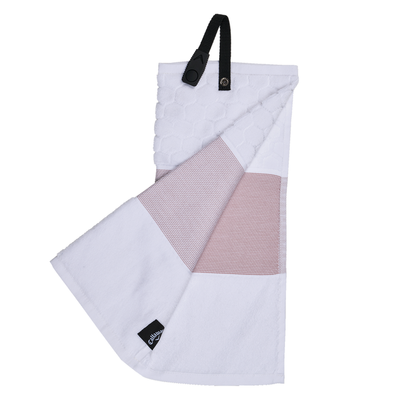 Serviette Trifold Towel White Pink