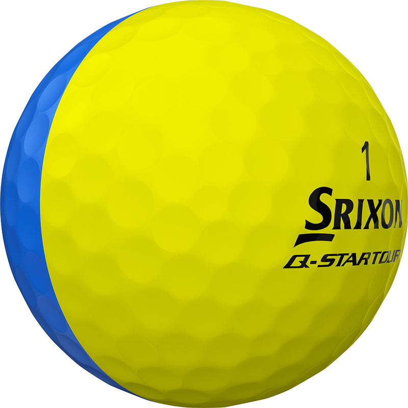 12 Balles de golf Q Star Tour Divide Brite Jaune/Bleu