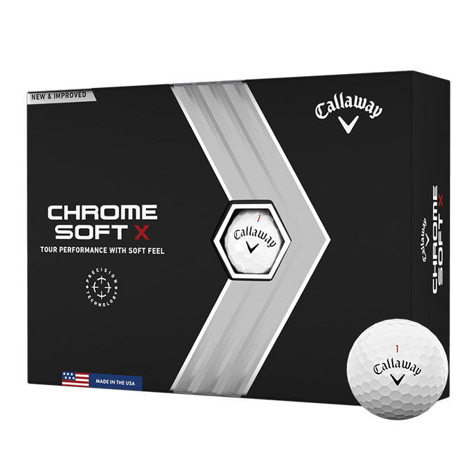 12 Balles de golf Chrome Soft X