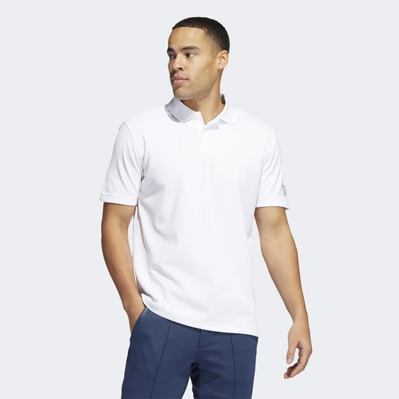 Polo Go-To Recycled HA6109 E2 Blanc Homme