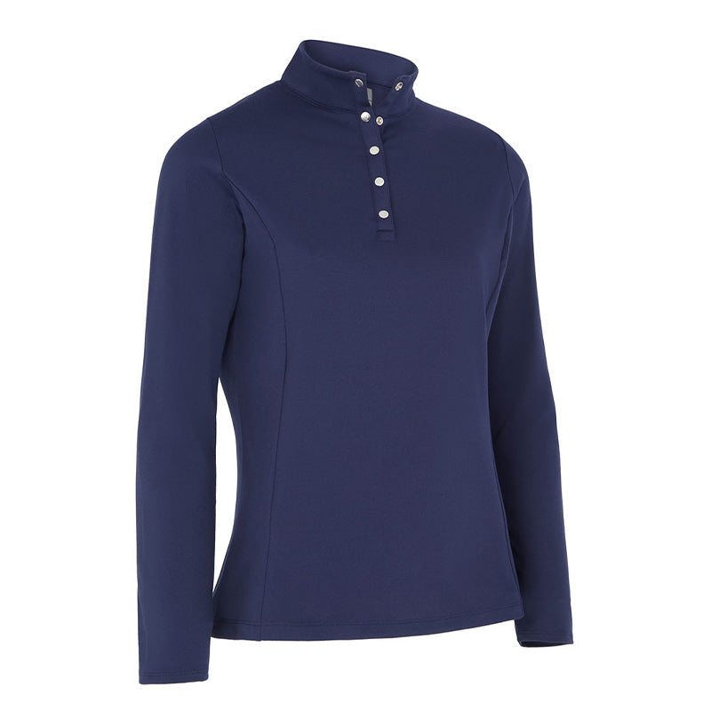 Polo manches longues Thermal CGKFC077 H3 Peacot/410 Femme