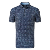 Polo Travel Print  Marine Homme