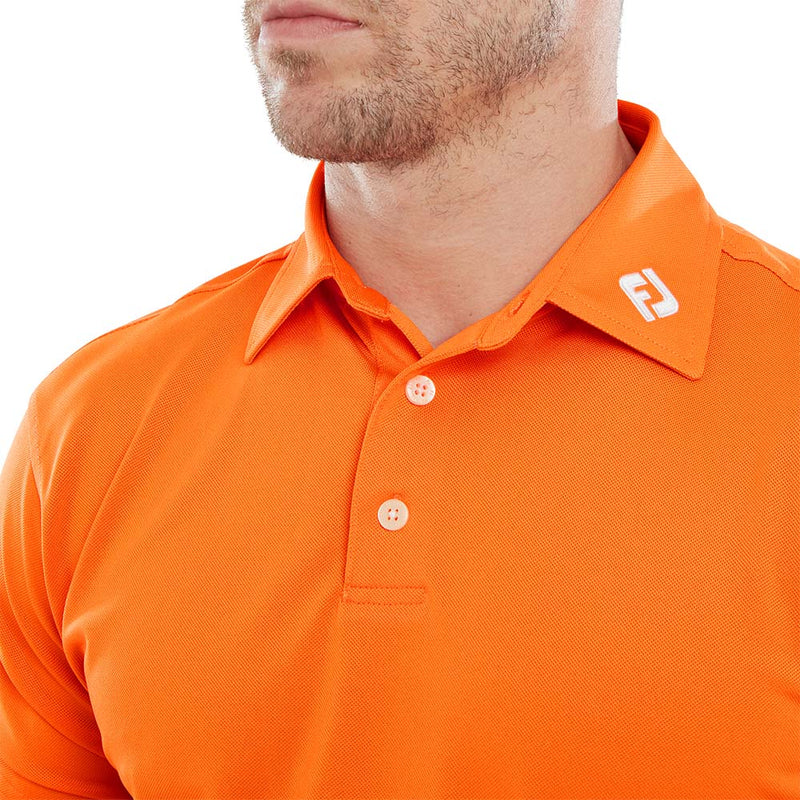 Polo Stretch Pique Solid  Orange Homme