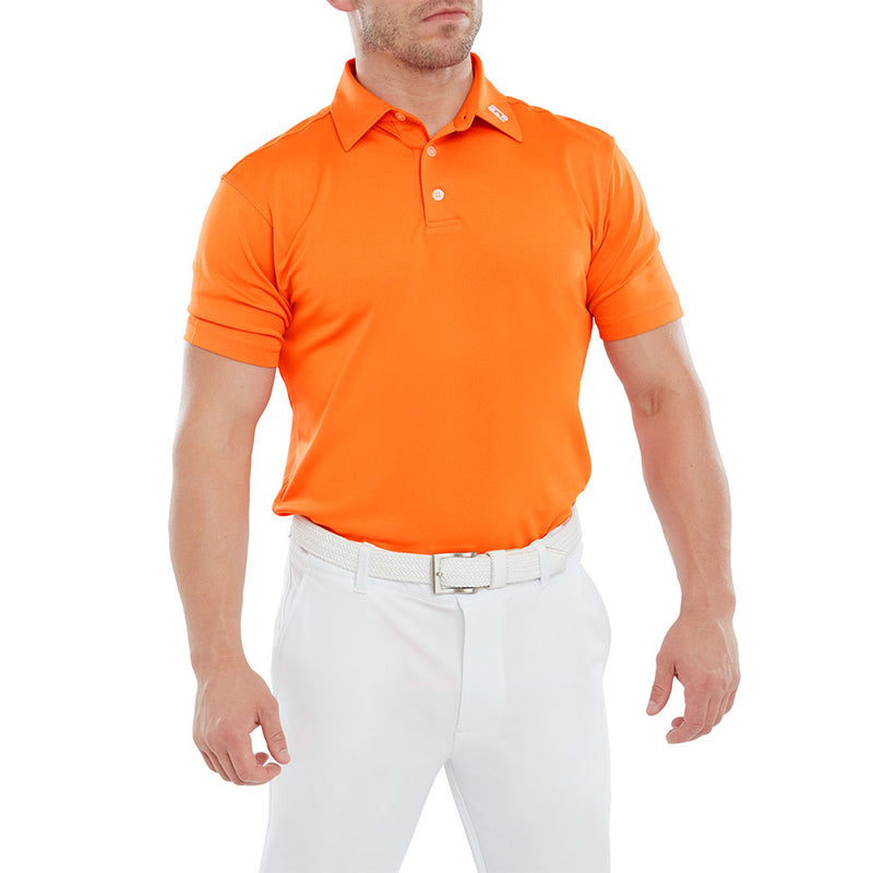 Polo Stretch Pique Solid  Orange Homme
