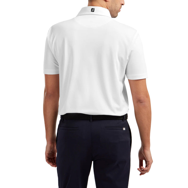 Polo Piqué Solid  Blanc Homme
