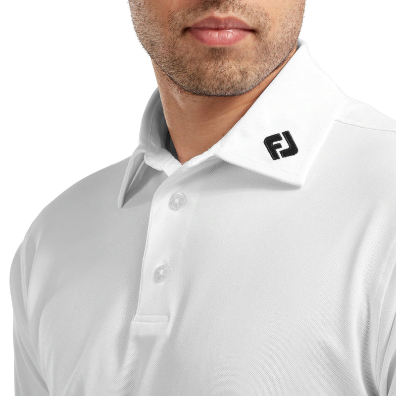 Polo Piqué Solid  Blanc Homme