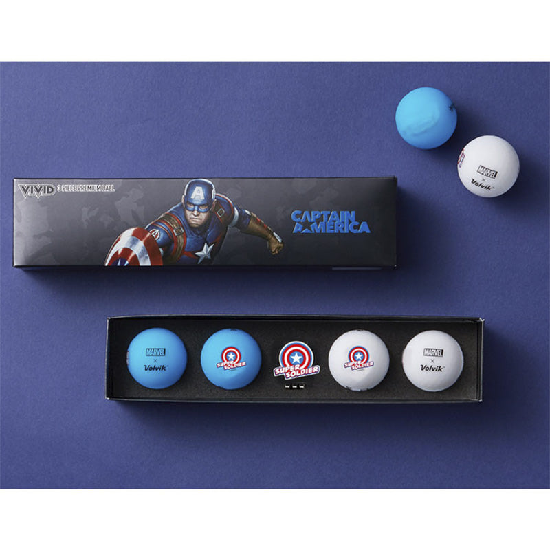 Coffret 4 Balles Vivid Marvel Captain America